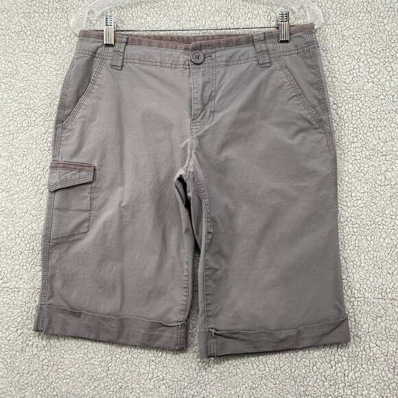 DKNY Jeans Shorts Womens Size 6 Gray Flat Front Pockets Lightweight Casual - Picture 1 of 8
